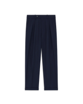 Pantalon à Plis Cropped Laine