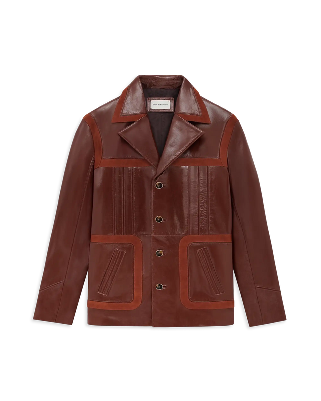 Veste En Cuir Saharienne