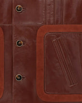 Veste En Cuir Saharienne