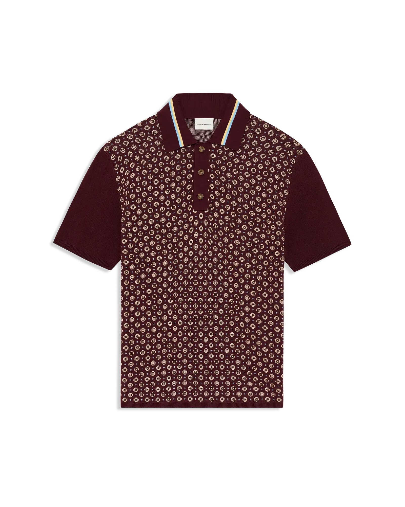 Polo Maille Jacquard Cravate