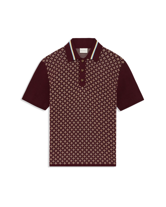 Polo Maille Jacquard Cravate