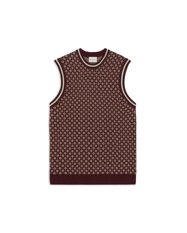 Maille Débardeur Jacquard Cravate