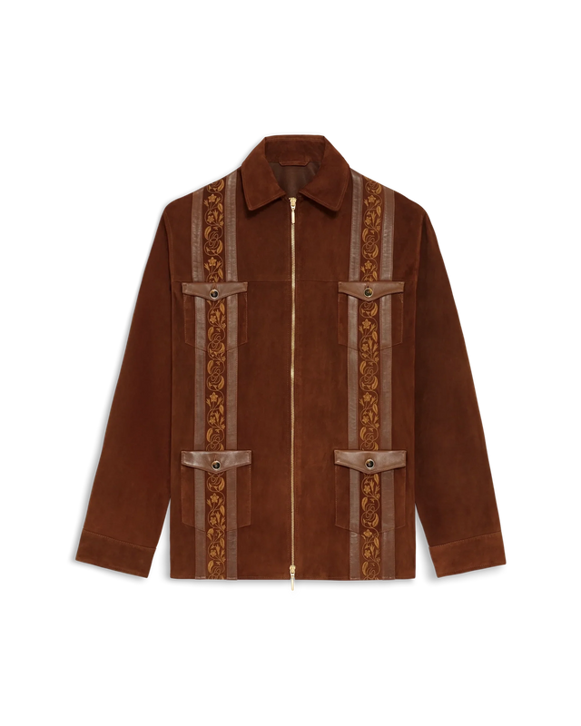 Veste Suède Brodée