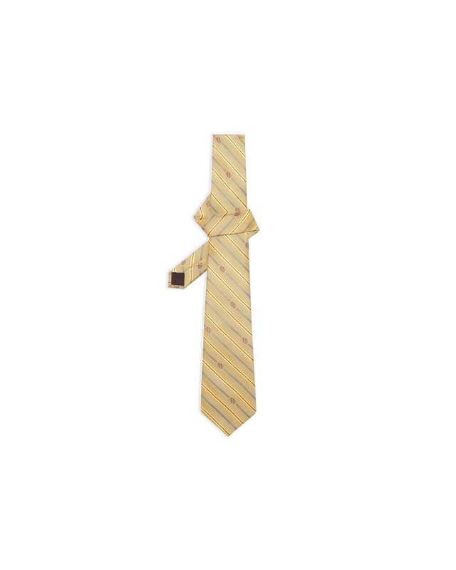 Cravate Rayée Monogramme