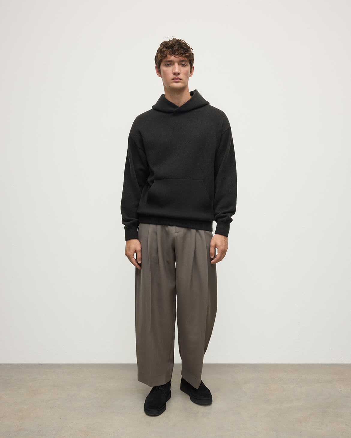 Dark Grey Cashmere Hoodie