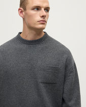 Oversized Mid Grey Cashmere Jumper