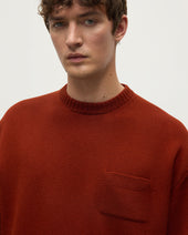 Oversized Dark Red Cashmere Jumper