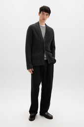 Relaxed Charcoal Cashmere Cardigan