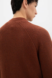 Relaxed Red Cashmere Cardigan