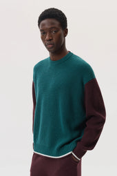 Colour Block Relaxed Cashmere Jumper