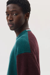 Colour Block Relaxed Cashmere Jumper
