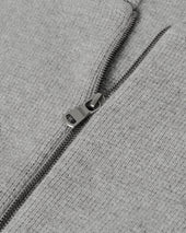 Cashmere Milano Stitch Light Grey Zip Jacket