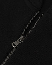 Cashmere Milano Stitch Black Zip Jacket