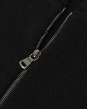 Milano Stitch Black Cashmere Baseball Jacket