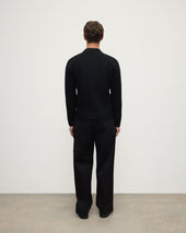 Cashmere Milano Stitch Black Zip Jacket