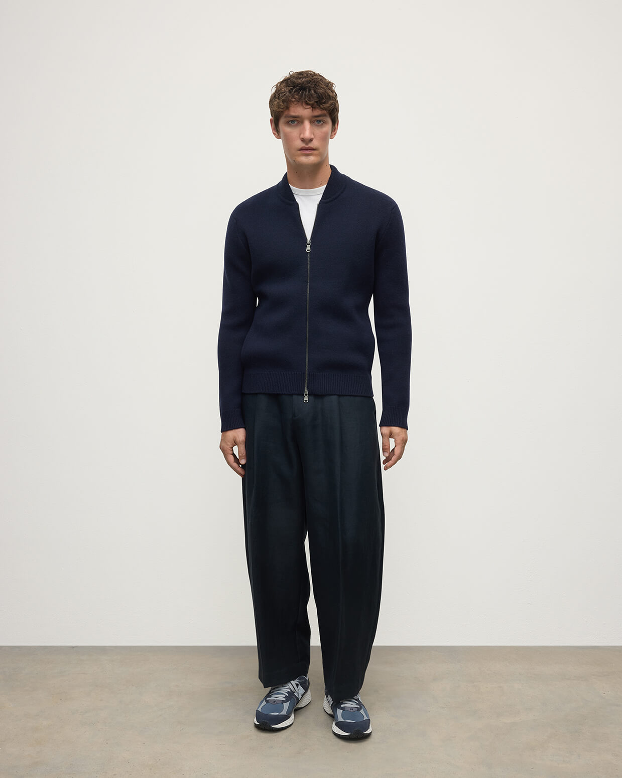 Cashmere Milano Stitch Zip Jacket