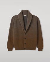 Pioneer Green Shawl Collar Cashmere Cardigan