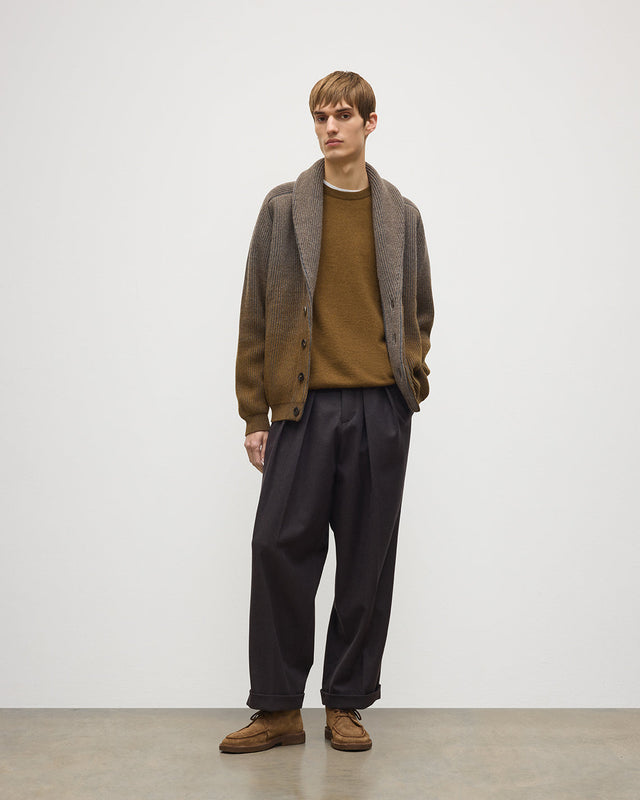 Pioneer Green Shawl Collar Cashmere Cardigan