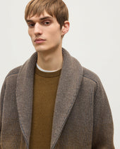 Pioneer Green Shawl Collar Cashmere Cardigan
