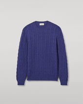 Calder Blue Cable Cashmere Jumper