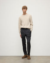 Calder Natural Cable Cashmere Jumper