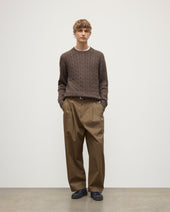 Calder Brown Cable Cashmere Jumper
