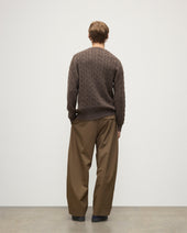 Calder Brown Cable Cashmere Jumper