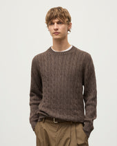 Calder Brown Cable Cashmere Jumper