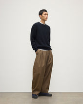 Calder Dark Blue Cable Cashmere Jumper