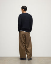 Calder Dark Blue Cable Cashmere Jumper