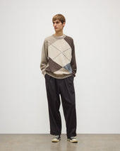 Monteith Natural Exploded Argyle Donegal Cashmere Jumper
