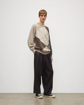 Monteith Natural Exploded Argyle Donegal Cashmere Jumper