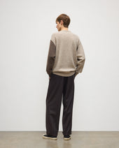 Monteith Natural Exploded Argyle Donegal Cashmere Jumper