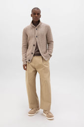Donegal Cashmere Light Brown Cardigan