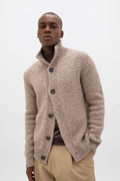 Donegal Cashmere Light Brown Cardigan