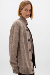 Donegal Cashmere Light Brown Cardigan