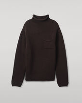 Dark Brown Cashmere Turtleneck Jumper