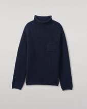 Dark Navy Cashmere Turtleneck Jumper