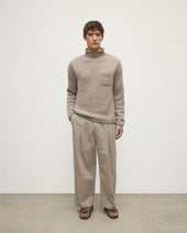 Brown Cashmere Turtleneck Jumper
