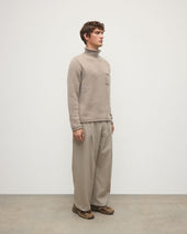 Brown Cashmere Turtleneck Jumper