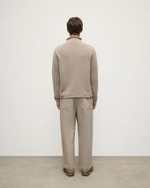 Brown Cashmere Turtleneck Jumper