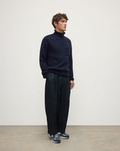 Dark Navy Cashmere Turtleneck Jumper