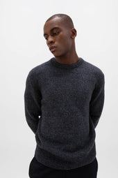 Donegal Cashmere Marl Dark Navy Jumper