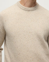 Cream Donegal Cashmere Marl Jumper