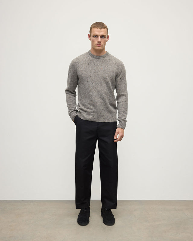 Grey Donegal Cashmere Marl Jumper