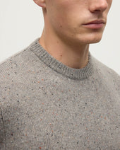Grey Donegal Cashmere Marl Jumper