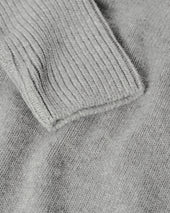 Ribbed Light Grey Cashmere Jumper