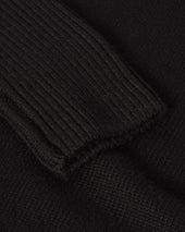 Ribbed Black Cashmere Jumper