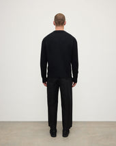 Ribbed Black Cashmere Jumper