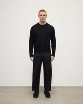 Ribbed Black Cashmere Jumper